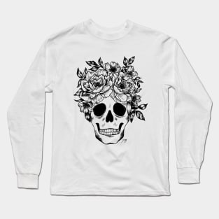 Floral Skull Long Sleeve T-Shirt